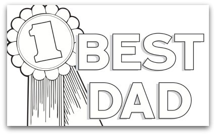 Happy Fathers Day coloring pages, handmade card ideas for Dad